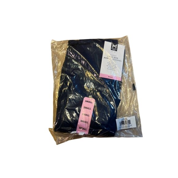 High-Rise Women's Ankle Leggings Black Small Moisture-Wicking Fabric Stretch Fit - Picture 1 of 1